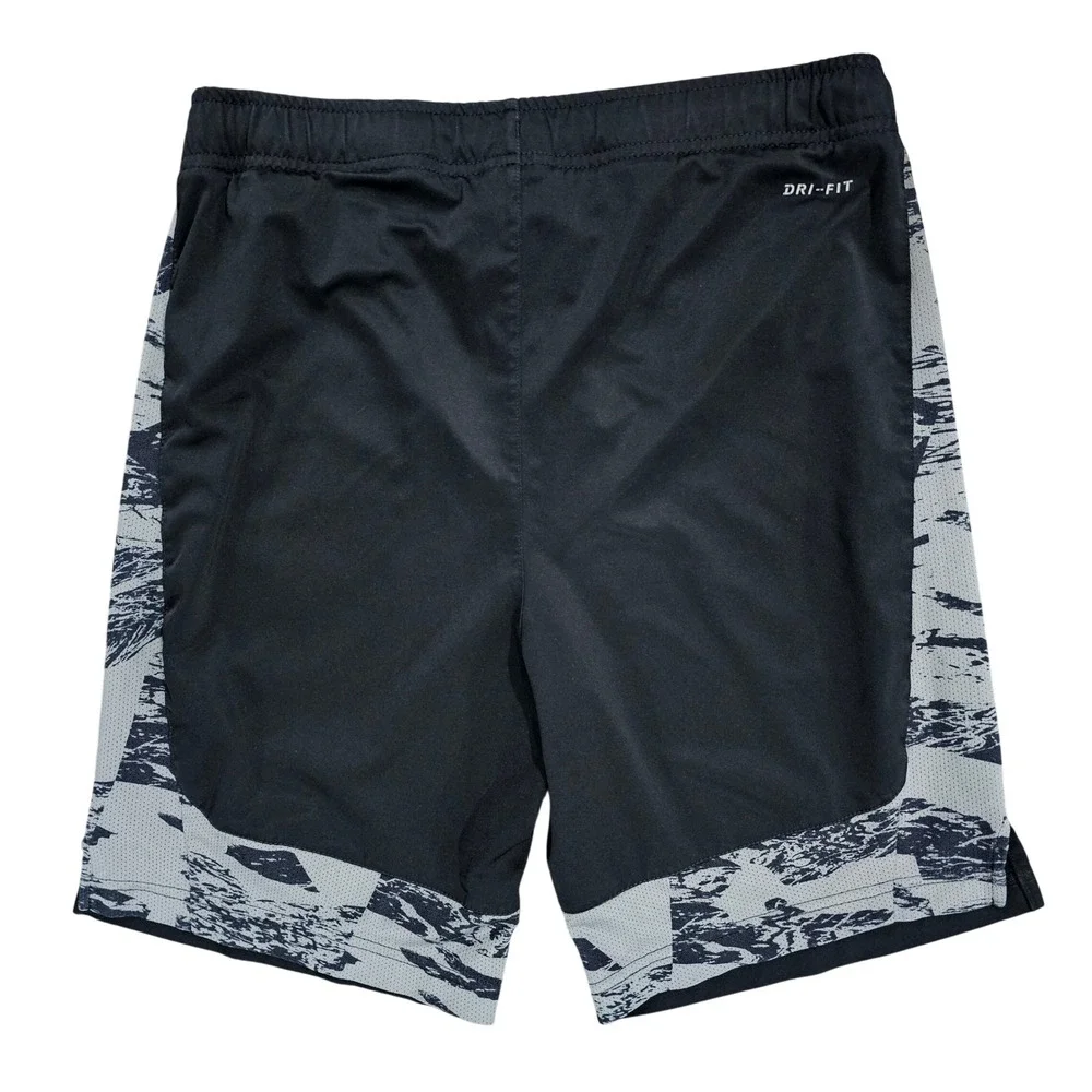 Nike Dri-FIT Mens M Black Graphic Athletic Training Shorts Camo Side Panels